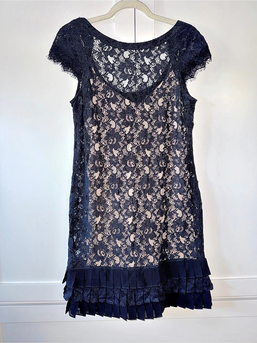 Jessica Simpson Black Lace Floral Mini Dress Like New